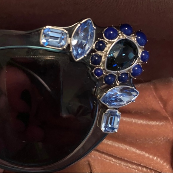 Miu Miu Sunglasses Blue/Black (bling, jewels, crystal embellished) - Picture 5 of 6